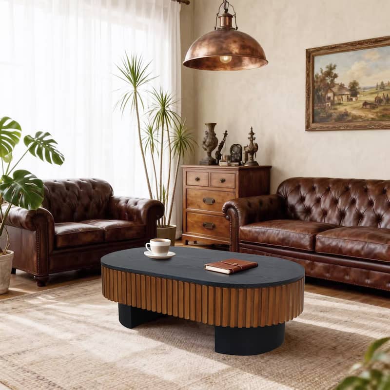 Brown Black Coffee Table Center Table with Storage, Side Table End Table Tea Table Sofa Table Accent Table