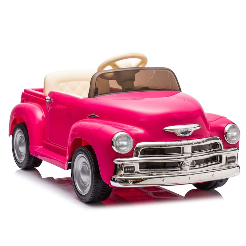 12V Kids Ride On Truck Car W/Parents Control, Licensed Chevrolet 3100 Pickup,Electric Car,High-Power Up To 4.35 Km/H,Age 3+
