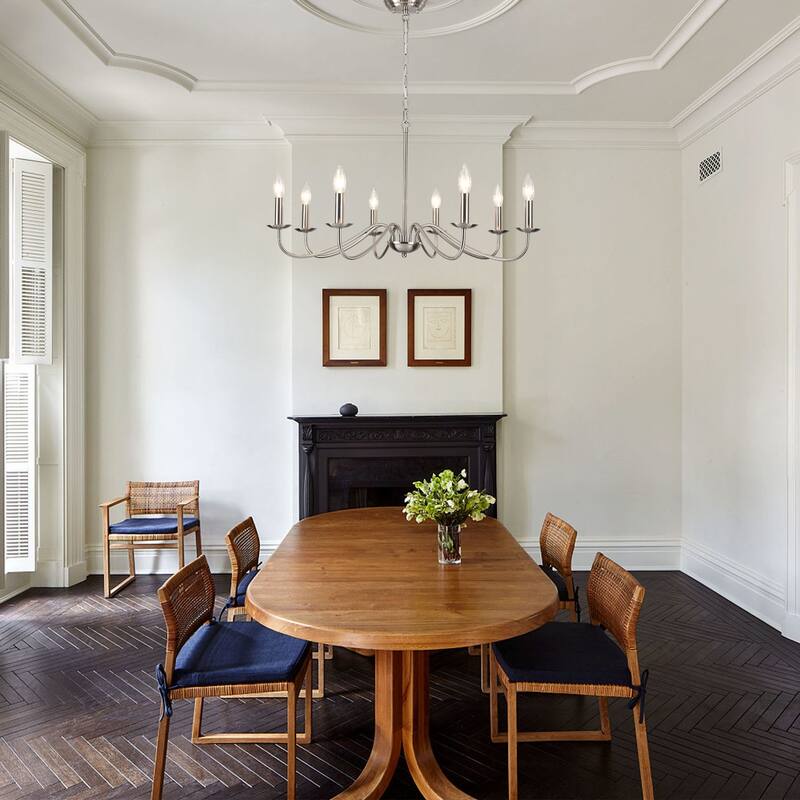 8-Light Farmhouse Candle Chandelier for Bedroom, Kitchen, Living Room and Foyer