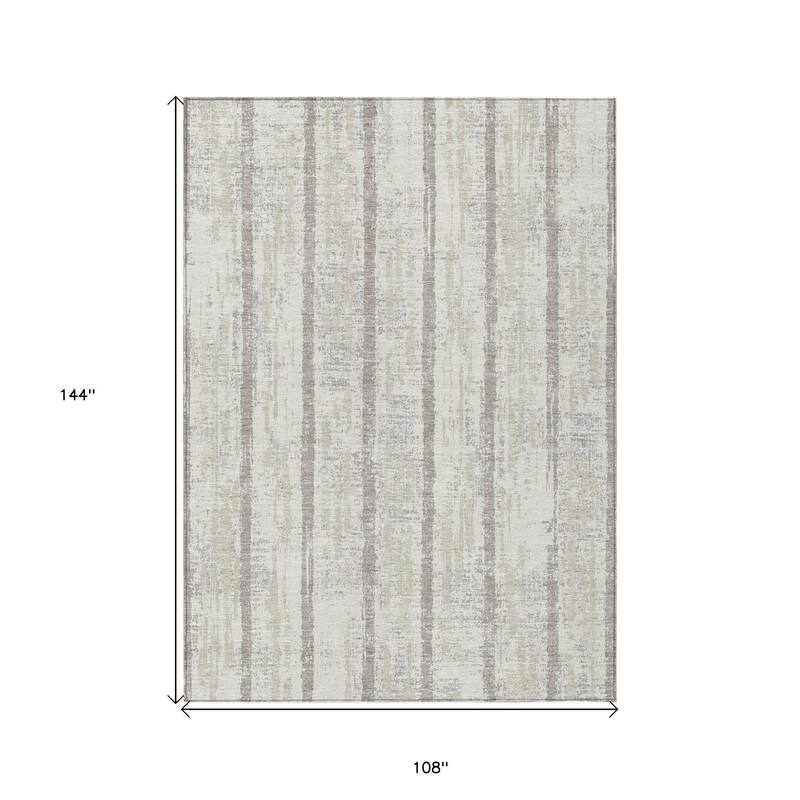 HomeRoots Striped Transitional Rectangle Outdoor Rug