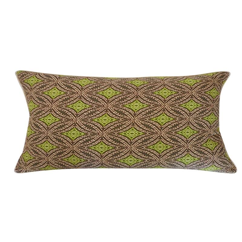 Jiti Indoor Tropical Summer Turtle Patterned Cotton Accent Rectangle Lumbar Pillows Cushion for Sofa Chair 12 x 20 - Green