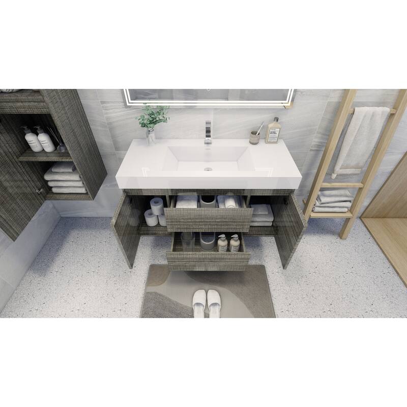 Baillie 48'' Wall-Mounted Vanity with Reinforced Acrylic Sink