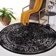 preview thumbnail 60 of 147, SAFAVIEH Adirondack Dakota Rustic Shabby Chic Distressed Rug 6' Round - Black/Ivory
