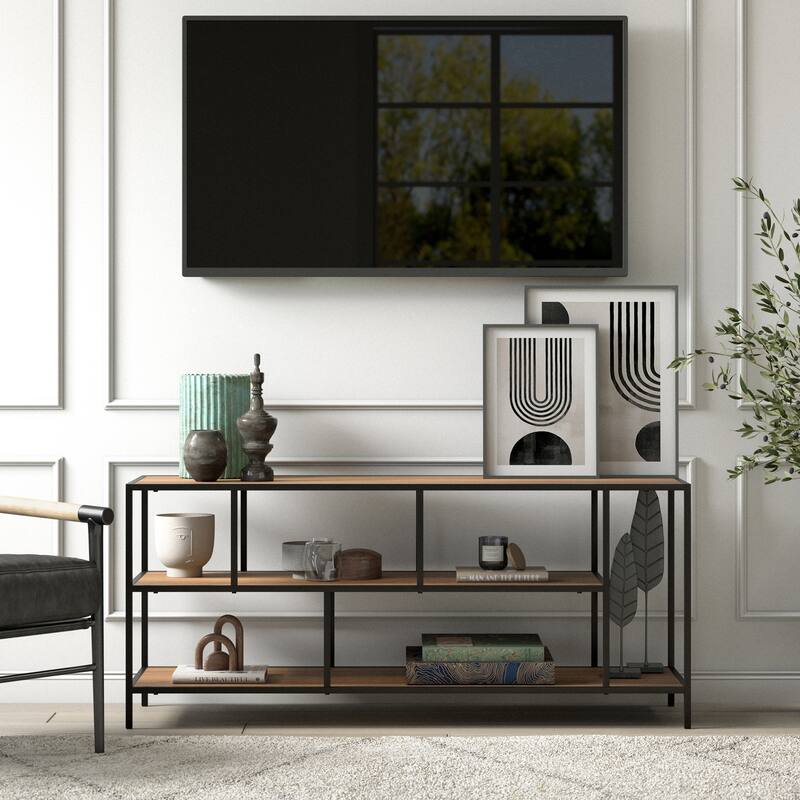 Winthrop Rectangular TV Stand with Metal Shelves for TV's up to 60"