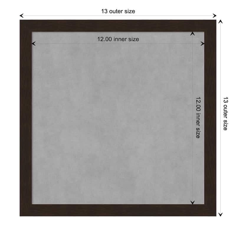 Amanti Art Carlisle Espresso Narrow Framed Magnetic Board - Board Size 12x12