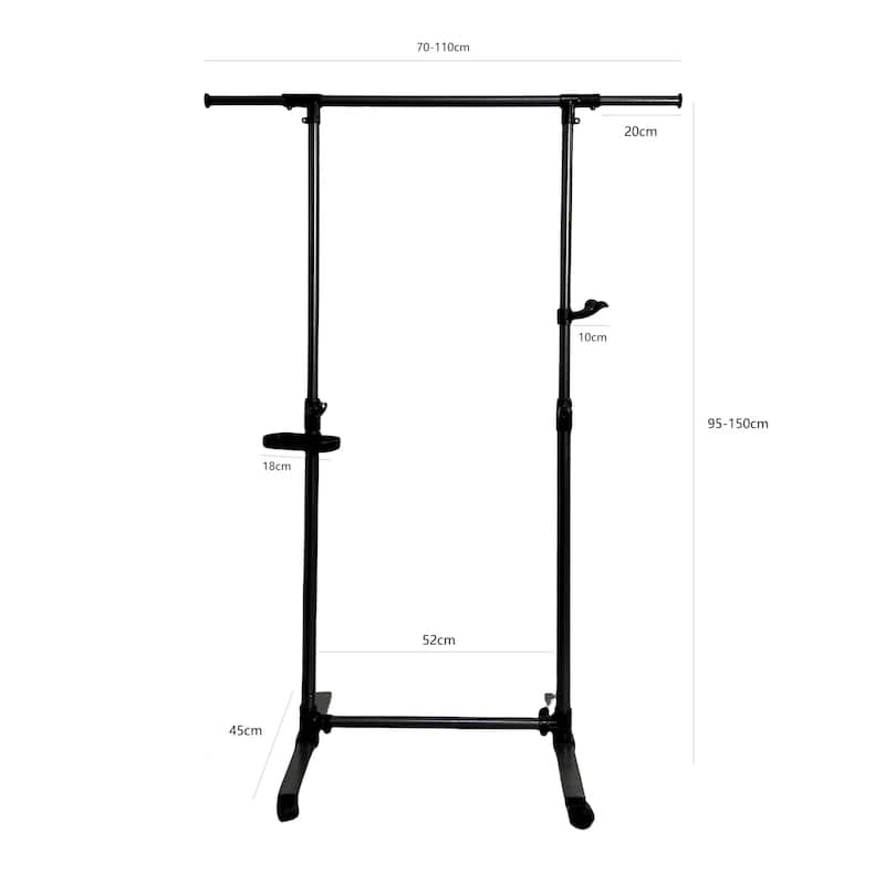 Short Clothing Racks for Hanging Clothes with Bottom Shelves and Wheels