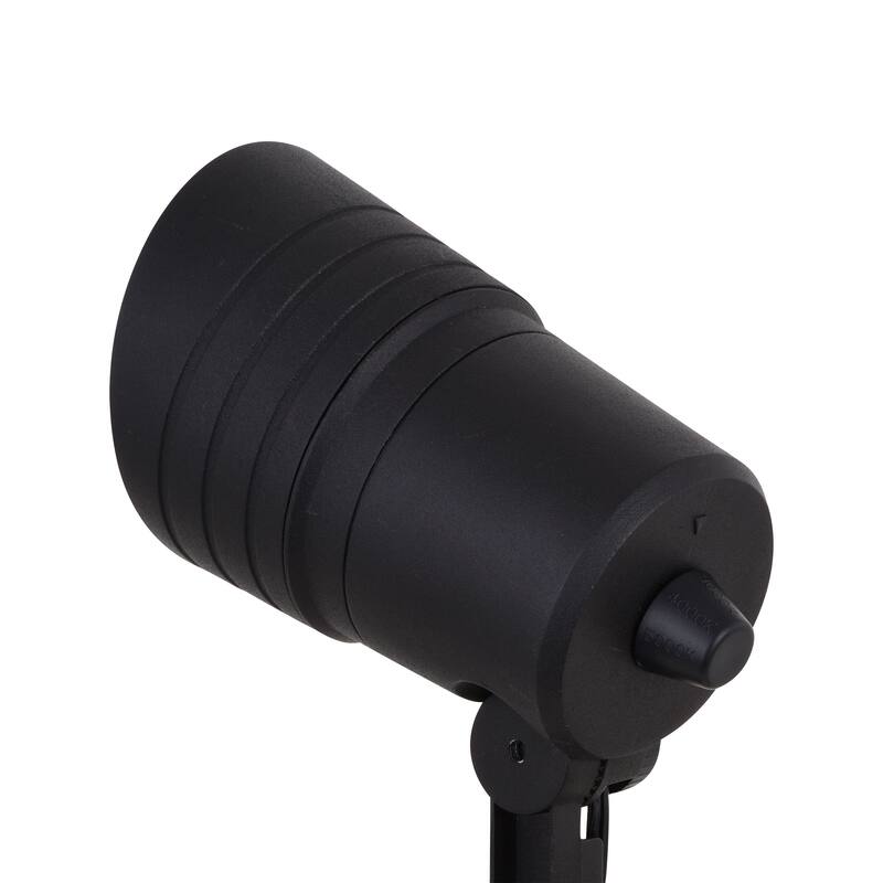 Low-Voltage Aluminum Black Outdoor Landscape Path Flood Light LED Clear Glass - 3.25-in W x 6.25-in H x 5.75-in D