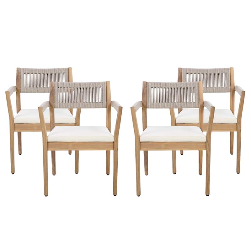 Acacia Wood Outdoor Dining Set 2-Piece Teak Look All-Weather Patio Furniture