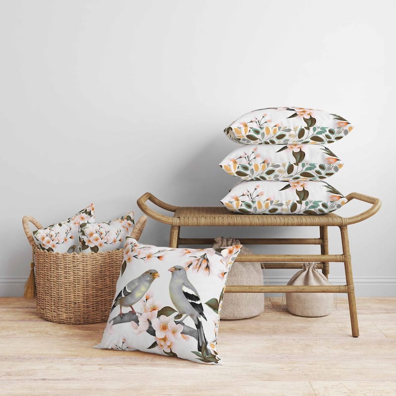 Goldfinch Haven Faux Suede Reversible Throw Pillow Silver and Orange