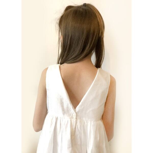 Shop Sophie Catalou Little Girls White Amelie Dress Overstock