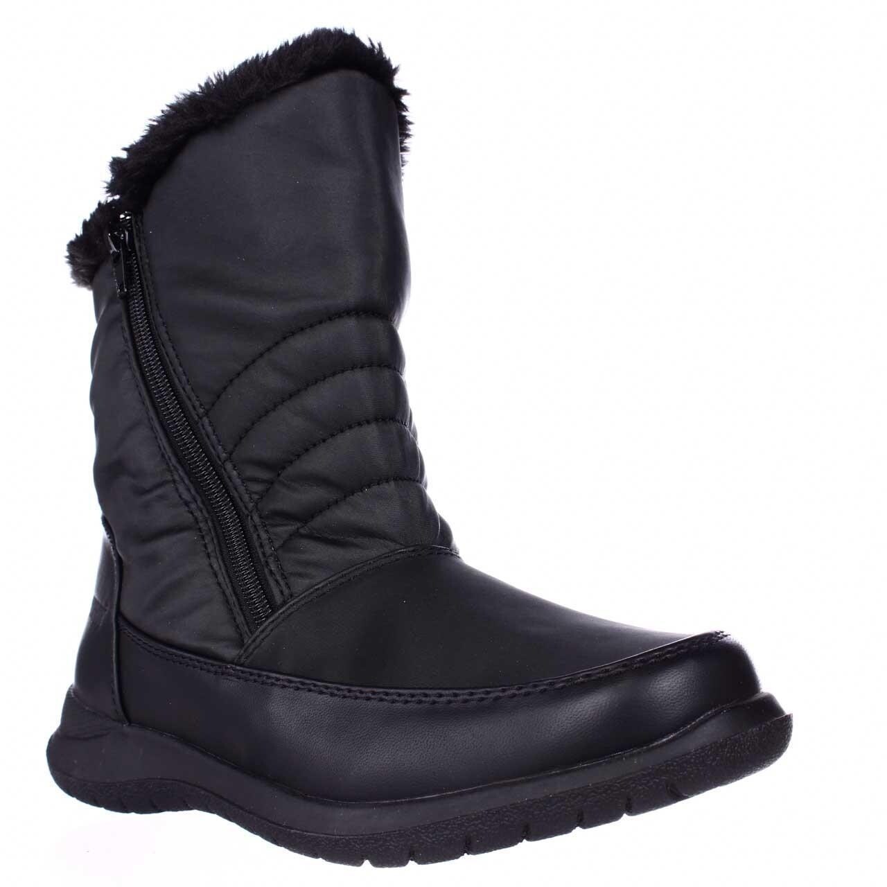 Shop Weatherproof Alex Mid Calf Faux Fur Lined Winter Boots Black
