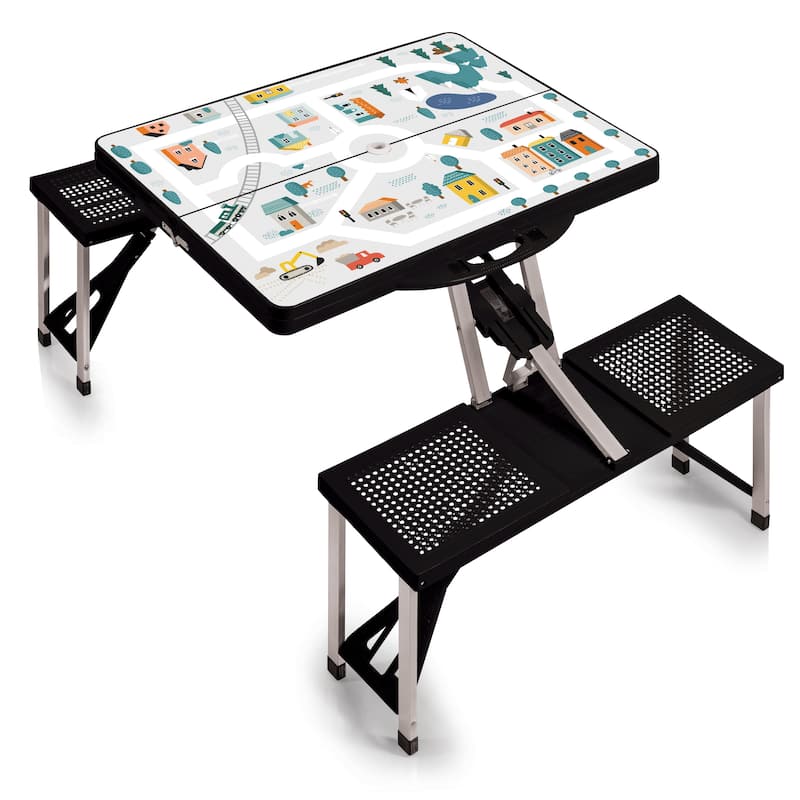 Oniva Outdoor Play Town Picnic Table, (Black)