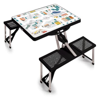 Oniva Outdoor Play Town Picnic Table, (Black)