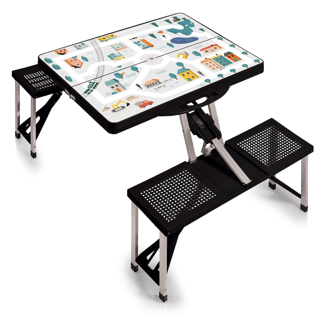 Oniva Outdoor Play Town Picnic Table, (Black)