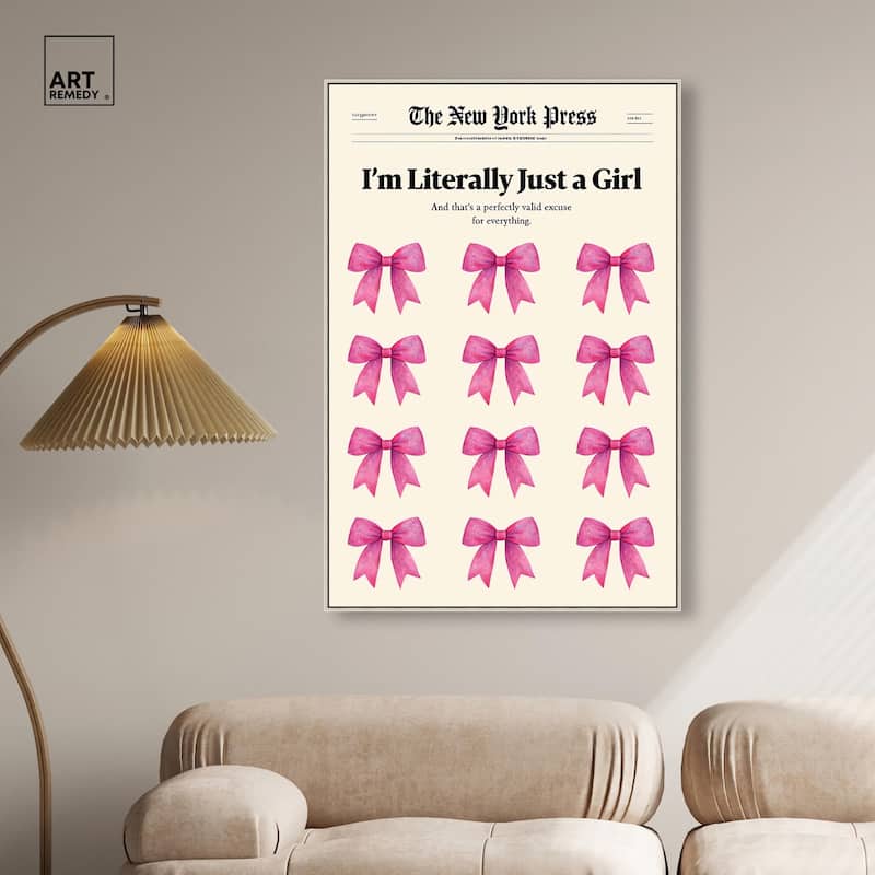 I'm Literally Just a Girl Canvas by Art Remedy