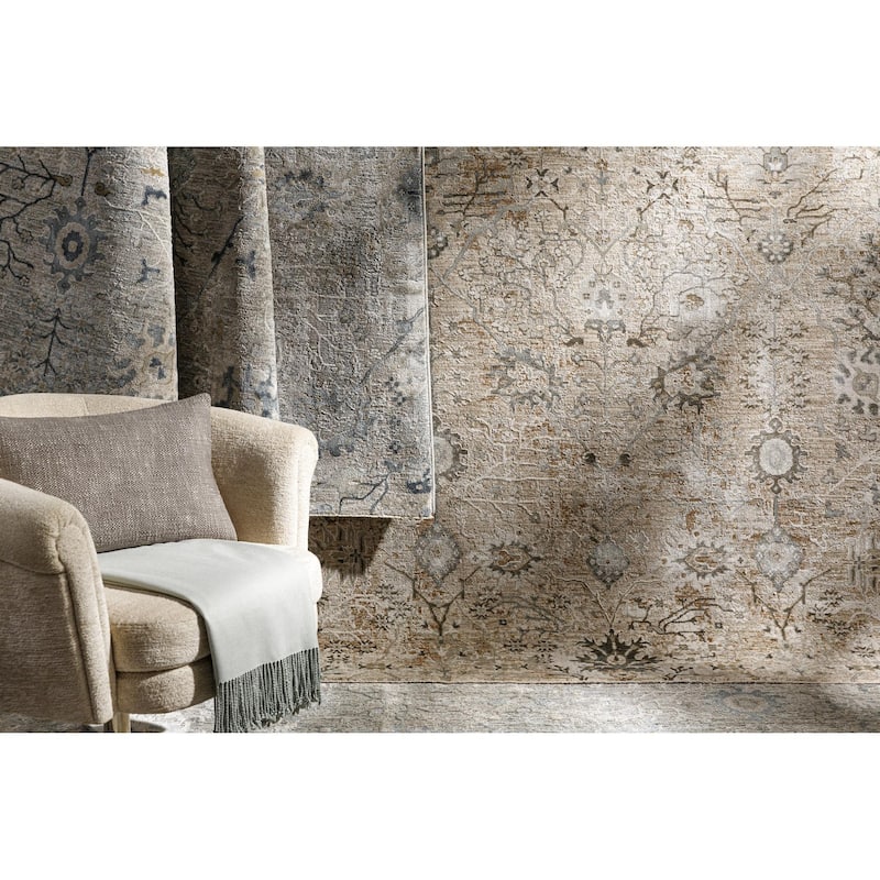 Brain Transitional Floral Area Rug