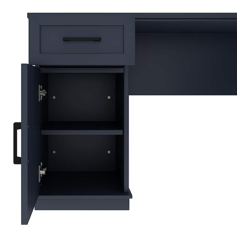 Large Bookcase Desk 2-in-1 Computer Desk L-shape Computer Armoire