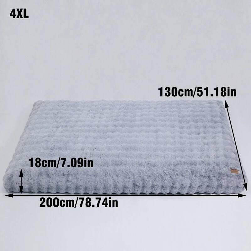 Washable Dog Bed Comfy Fluffy Kennel Pad Anti-Slip Pet Sleeping Mat Dogs Pillow