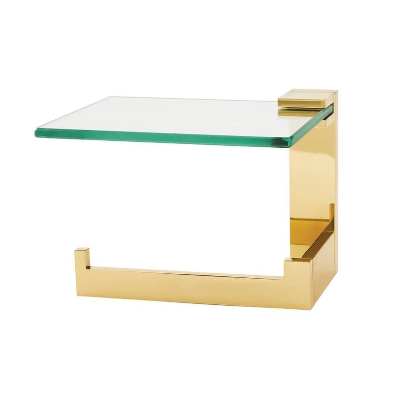 Alno A6465L Linear 6" Wide Solid Metal Euro Modern Left Hand Slide Bar - Unlacquered Brass