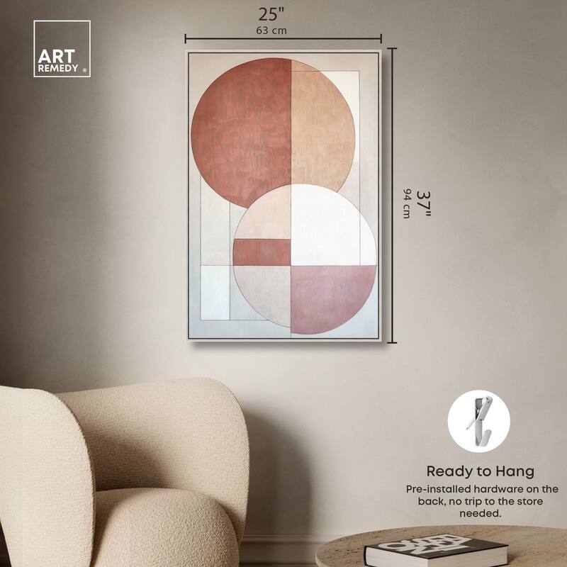 Modernist Circles I Canvas by Art Remedy