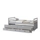 preview thumbnail 20 of 19, Twin Size Bed with Headboard, Footboard, Trundle and Three Storage Drawers, Twin Size Pine Wood Bed with Headboard, Footboard
