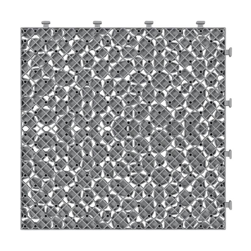 12 x 12 Inch Interlocking Deck Tiles,Bathroom Shower Balcony Porch Weight Capacity Upto 440 LBS,Pebble Stone Pattern Pack of 12
