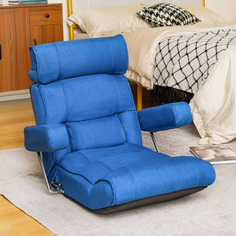 Costway Adjustable Lazy Sofa with Stepless Adjustable Back & - See Details