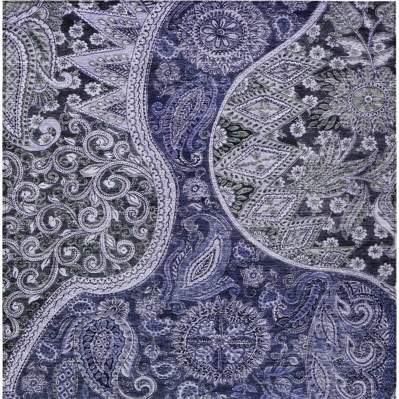 HomeRoots Floral Medallion Transitional Rectangle Outdoor Rug