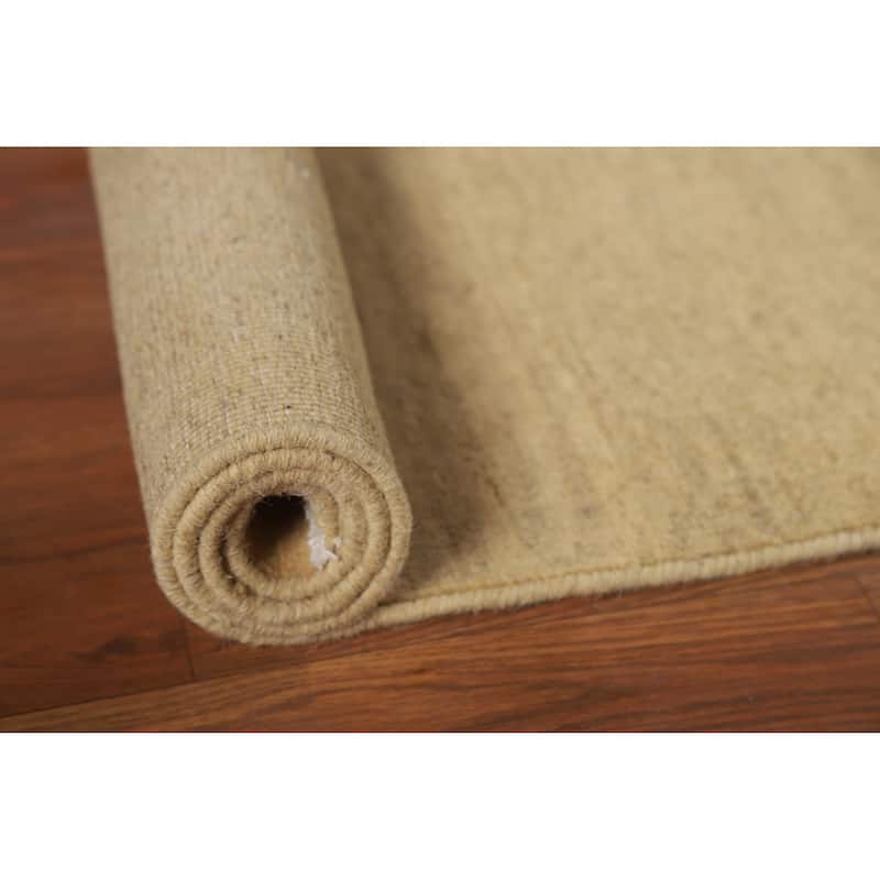 Modern Gabbeh Oriental Foyer Rug Hand-Knotted Contemporary Wool Carpet - 3'5"x 4'11"