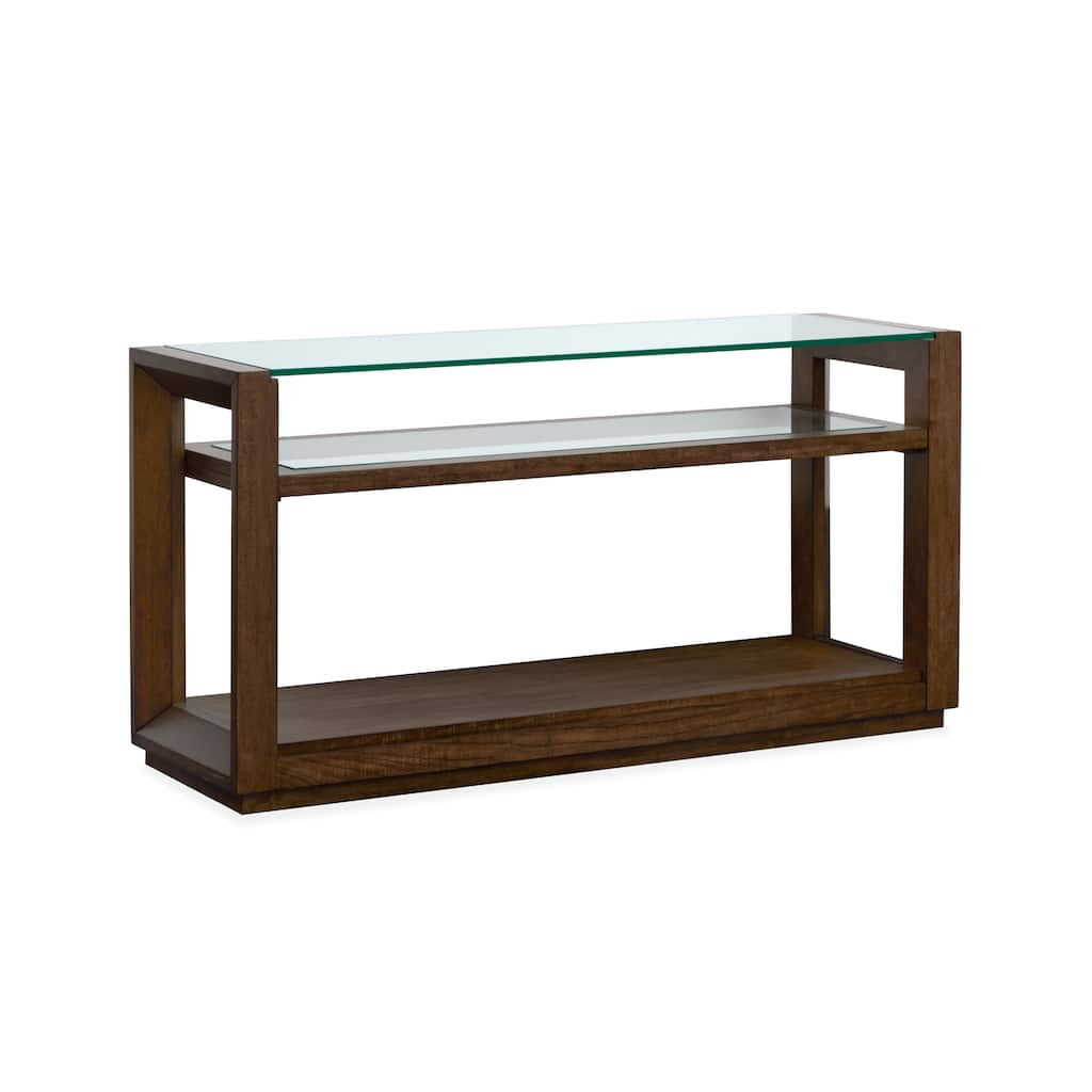 Magnussen Home Sebastian Cinnamon Rectangular Sofa Table - 54''W x 17''D x 28''H