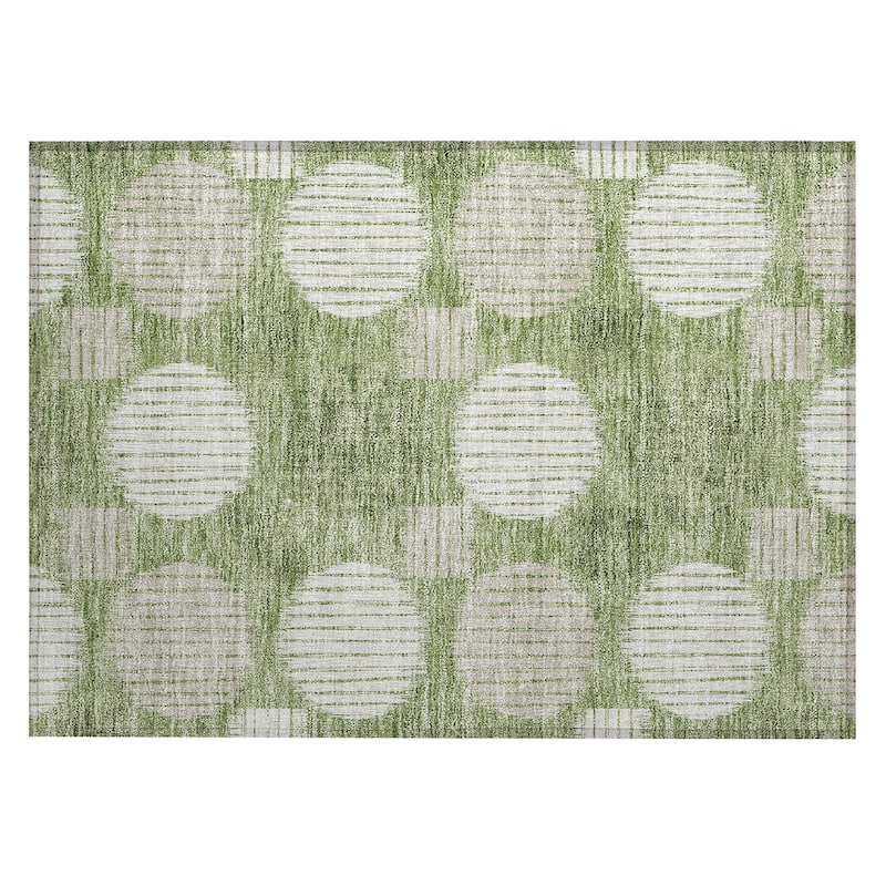 Machine Washable Indoor/ Outdoor Chantille Contemporary Dotty Rug