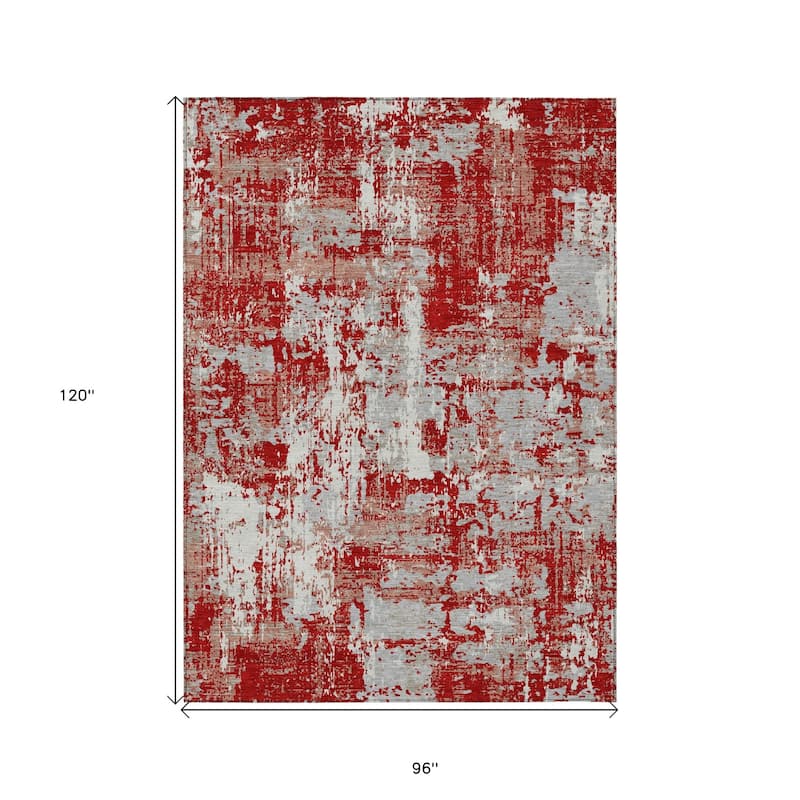 HomeRoots Abstract Transitional Rectangle Outdoor Rug