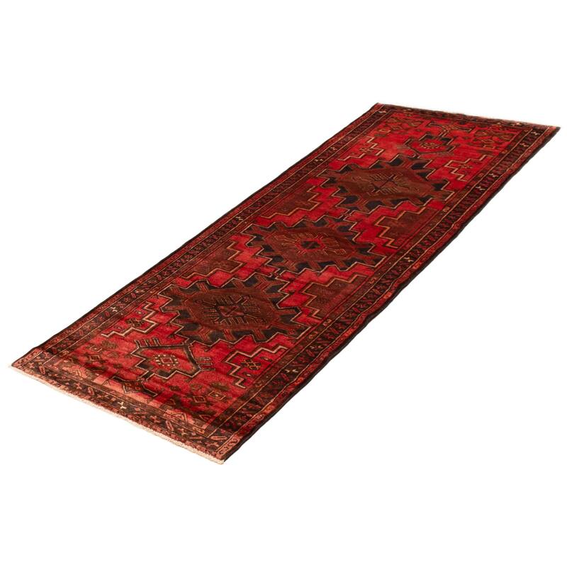 ECARPETGALLERY Hand-knotted Anadol Red Wool Rug - 3'5 x 9'6