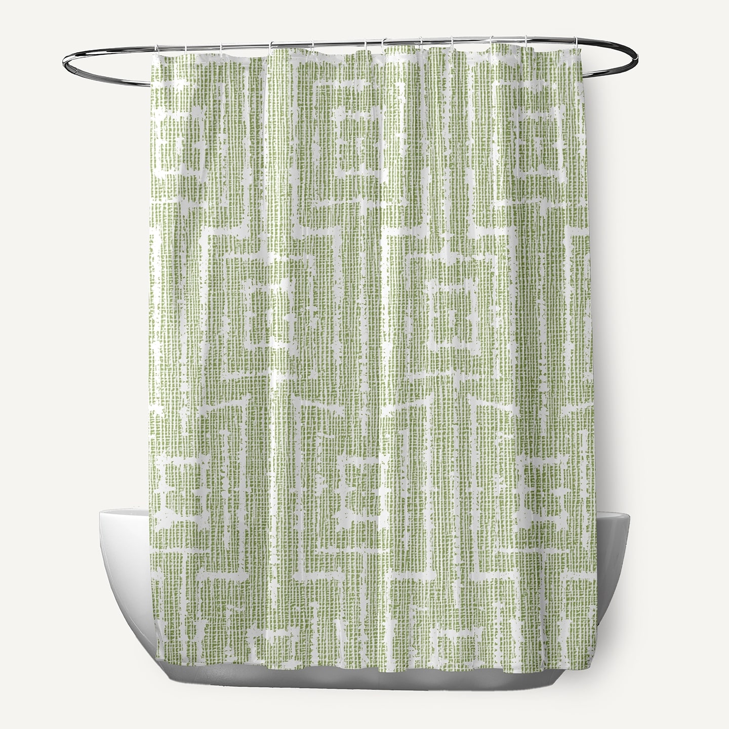 Woven Tiki, Geometric Print Shower Curtain