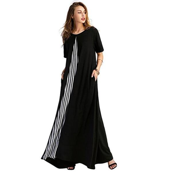 Shop Women S Loose Dress Short Sleeve Pocket Flowy Party Maxi Dress Overstock 27110219