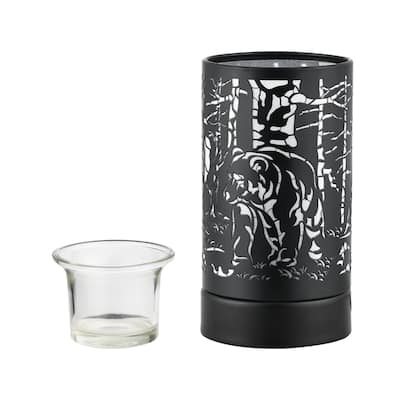 7" Touch lamp/Oil burner/Wax warmer-Black Bear Family - 3.75*3.75*7