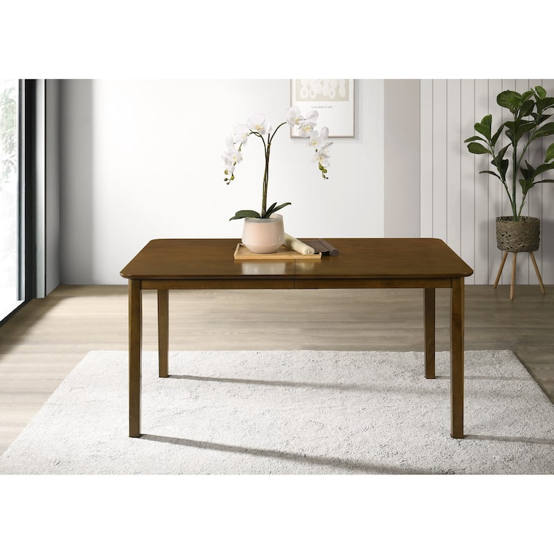 Troy 7-Piece Dining Table and Chair - Table only - Brown