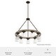 preview thumbnail 5 of 7, Hunter Devon Park 9-Light Chandelier, Wagon Wheel - Dining Room - Rustic, Farmhouse, Clear Glass