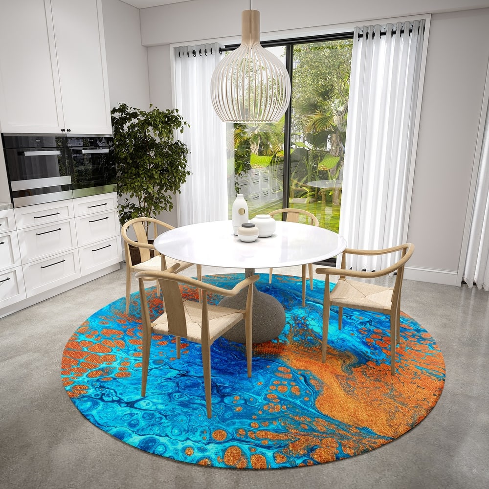 Indoor/ Outdoor Addison Karina Abstract Washable Area Rug