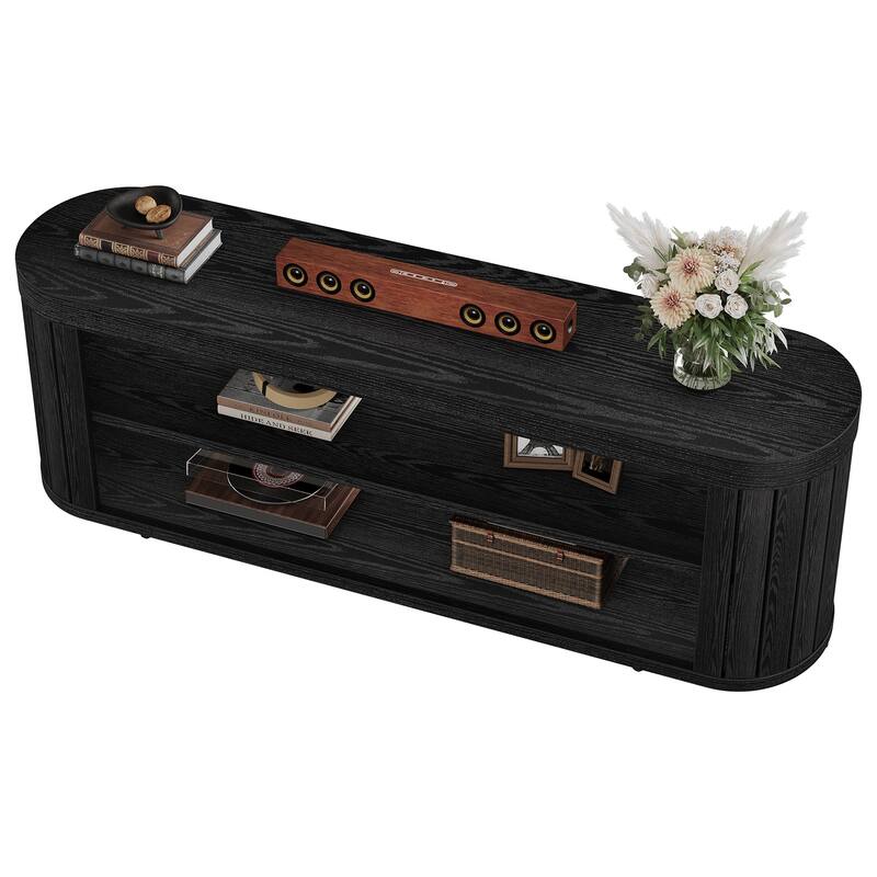 TV Stand with Storage Shelf, Media Console, Living Room Bedroom Entertainment Center Accent Television Stand