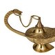 preview thumbnail 12 of 12, Gold Brass Eclectic Aladdin Lamp