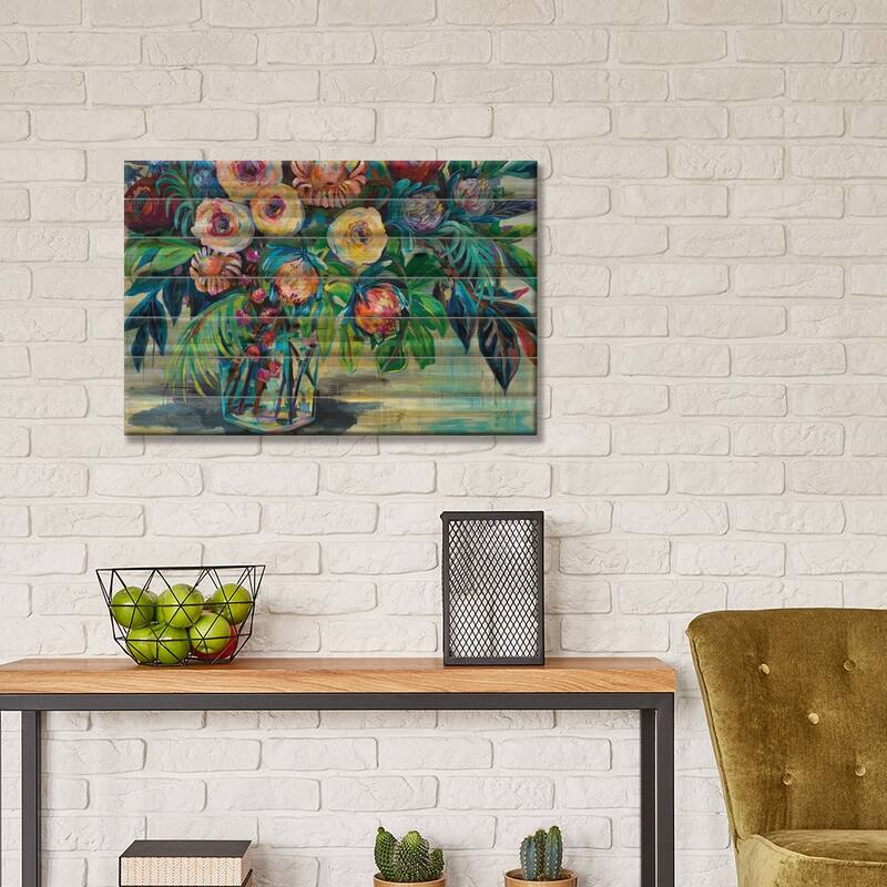 Key West Print On Wood by Jeanette Vertentes - Multi-Color