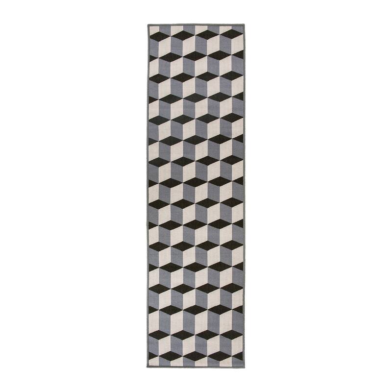 Contemporary Geometric Flatweave Indoor/Outdoor Area Rug