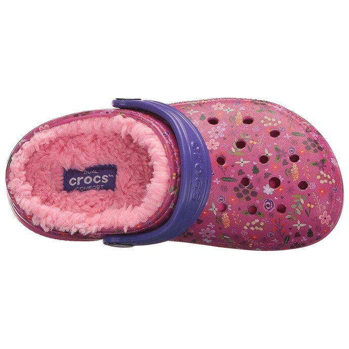 kids lined crocs
