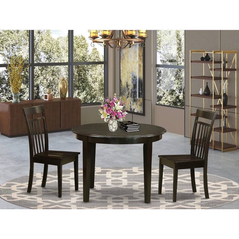 Retro Kitchen Dining Set - 5 Piece Table & Chairs - Solid Wood Dinette Set - Modern Farmhouse Style