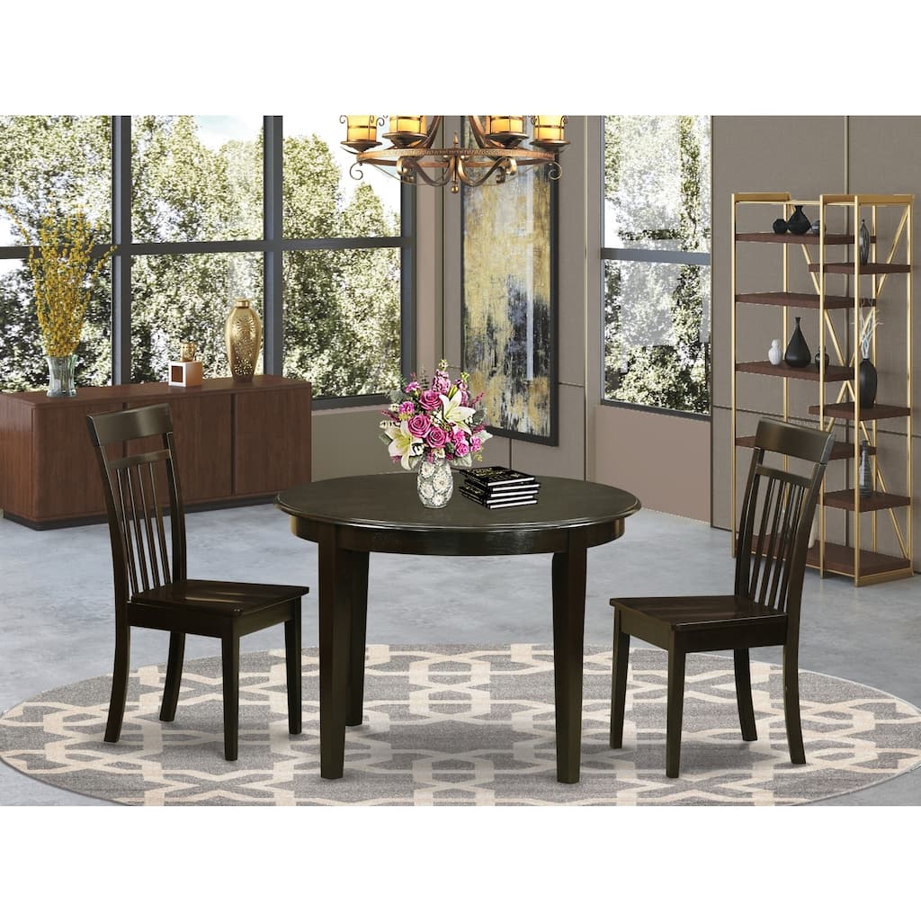 Retro Kitchen Dining Set - 5 Piece Table & Chairs - Solid Wood Dinette Set - Modern Farmhouse Style