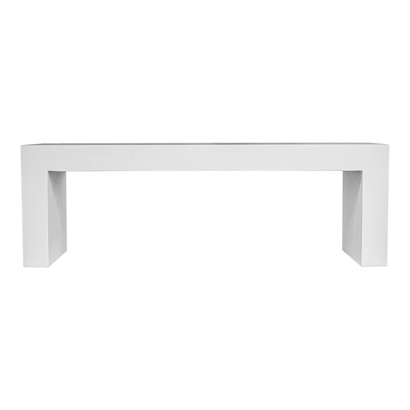 NADAAL STUDIOS Revive Bench, Fiber-Reinforced Natural Concrete, Seats 3, White