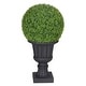 preview thumbnail 1 of 3, Puleo International 38" Single Ball Topiary Boxwood Artificial Tree
