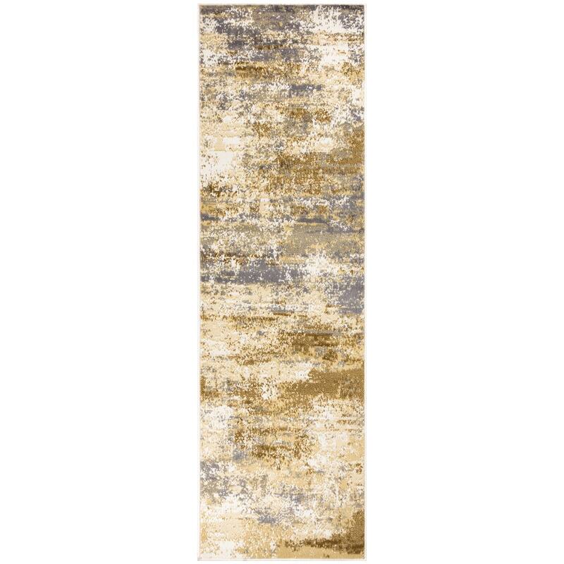 Power Loomed Abstract Modern Area Rug - 90' X '27' X '0.5
