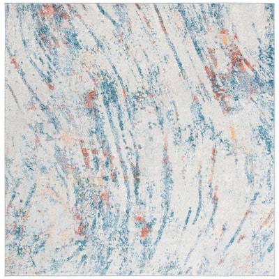 SAFAVIEH Tulum Basima Abstract Rug - 6'7" Square